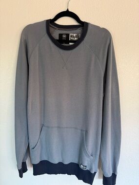 Analog Men's Light Gray Crewneck Sweatshirt with Dark Trim